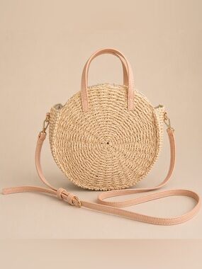 ✨ LC Lauren Conrad Round Woven Crossbody Purse ✨